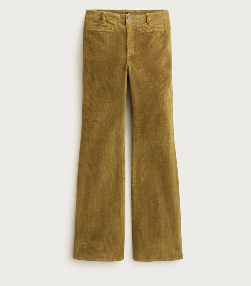J.Crew Size 31 NWT Vintage Flare Corduroy Pants Sunlit Olive
